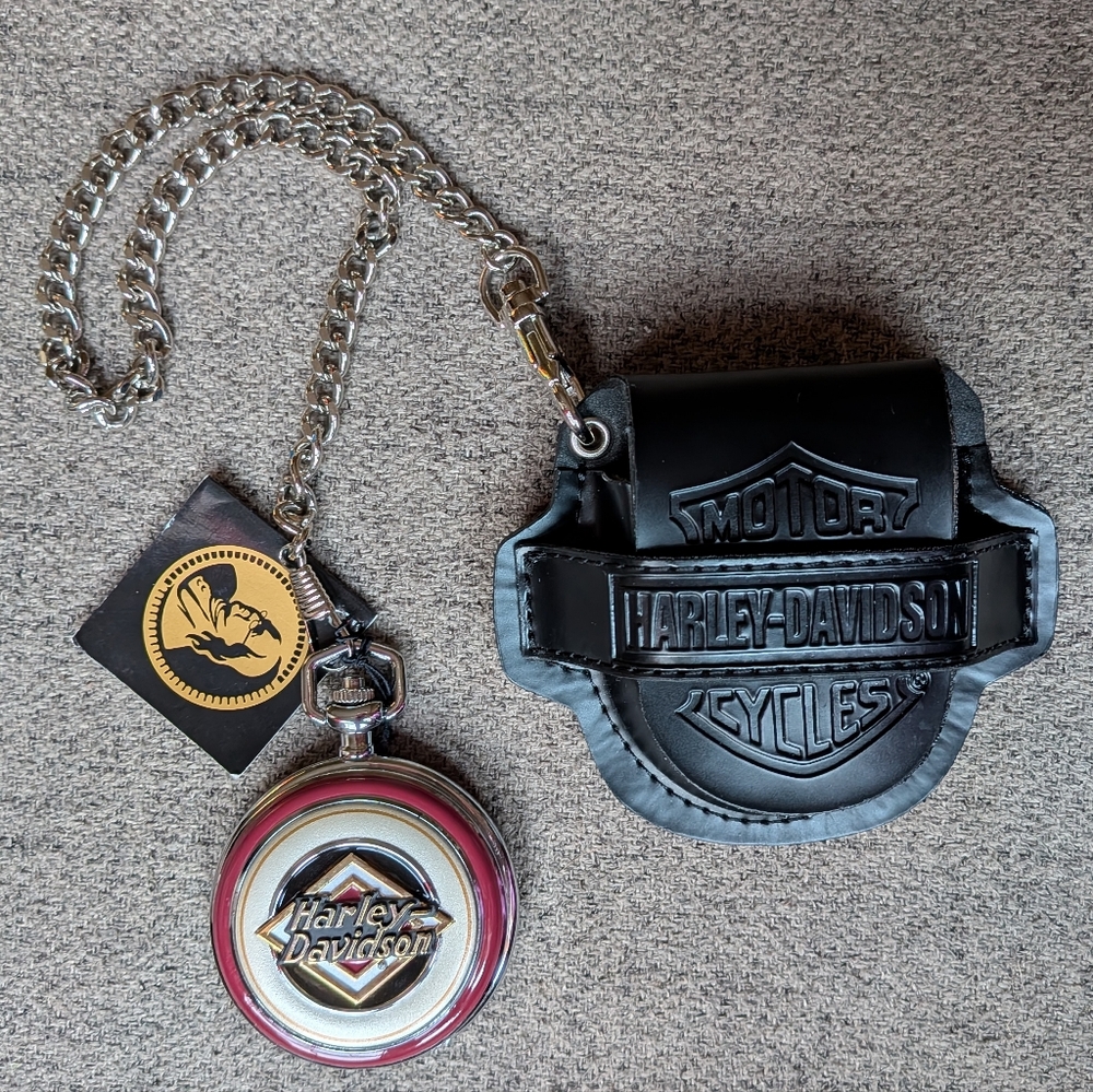 Harley-Davidson Pocket Watch with Case